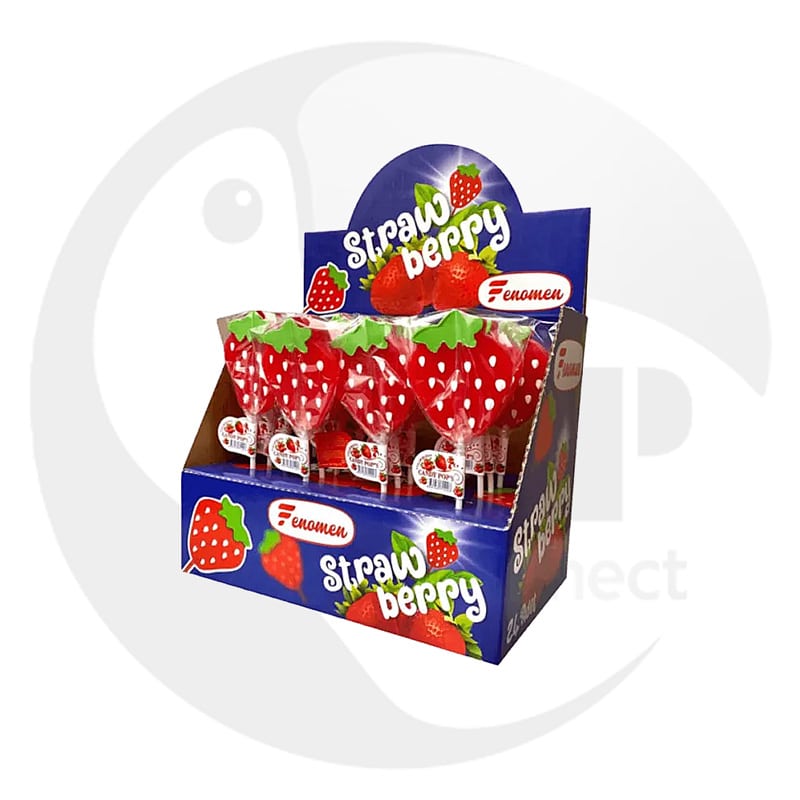 Fenomen Strawberry Lollipop 36g - 24er Pack